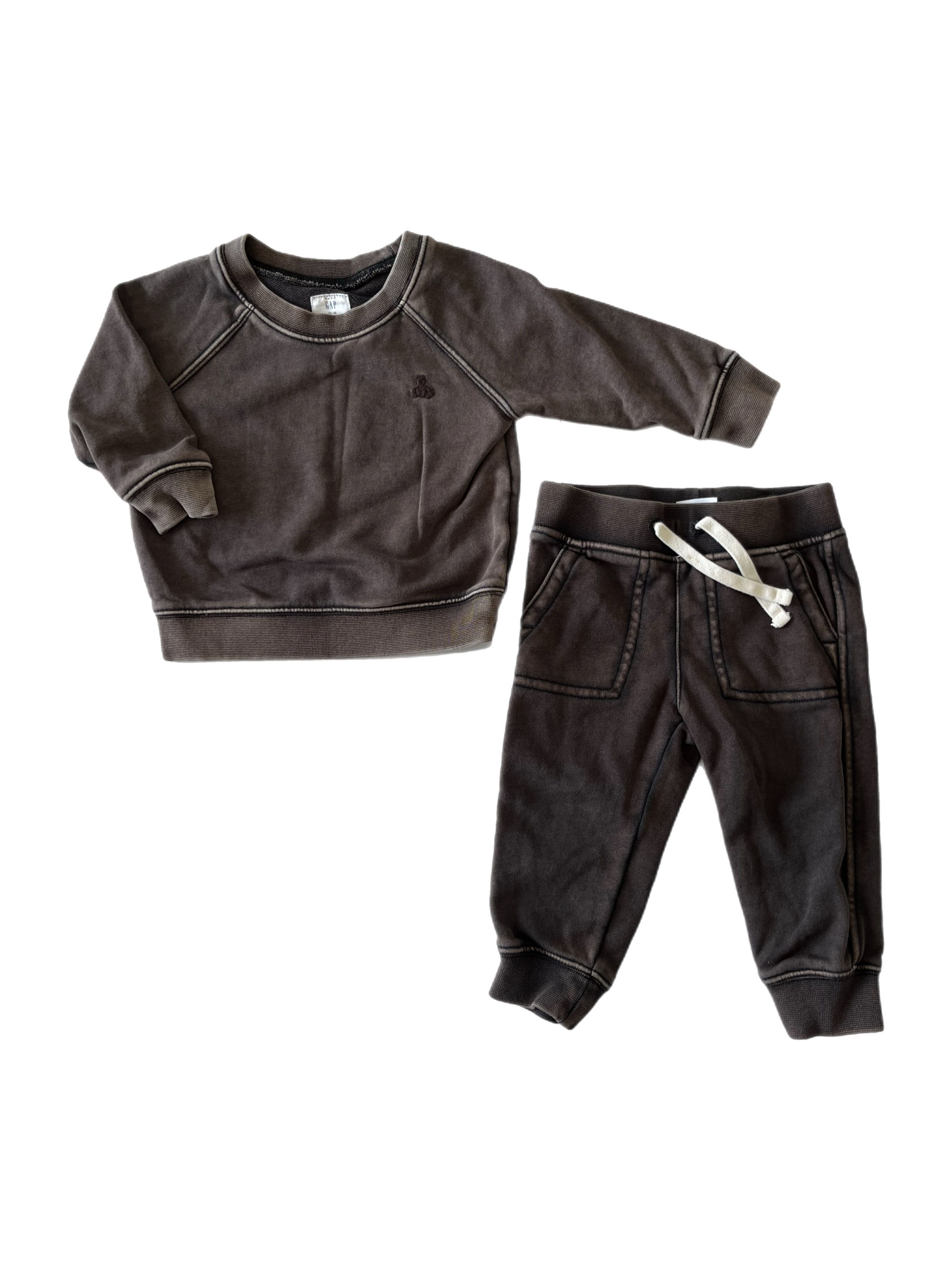 Baby gap brown two piece sweatsuit 12-18m