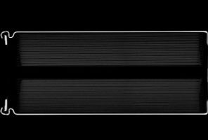 CT scan of lithium ion battery showing cross section of the anode and cathode