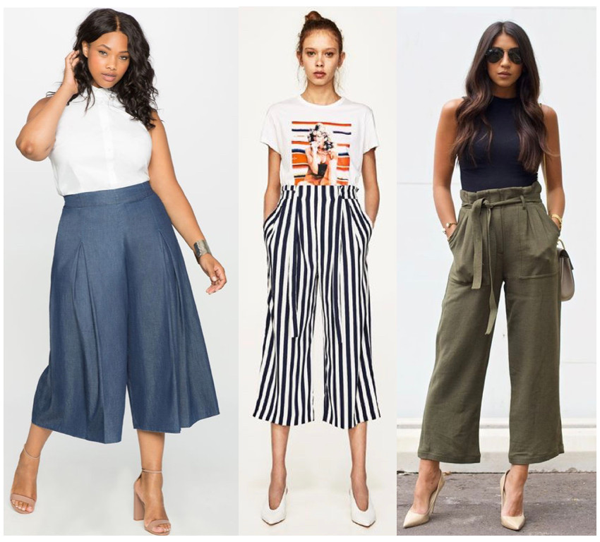Exemples stylés de jupe-culotte