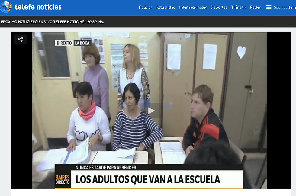 El móvil de Telefe en la 29 DE 4