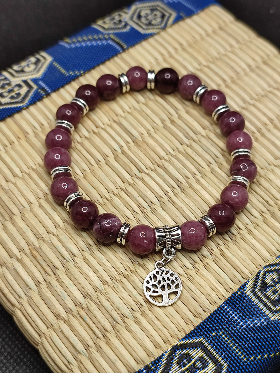 Miniature : bracelet lépidolite, bracelet pour le sommeil, pierre apaisante et anti-stress