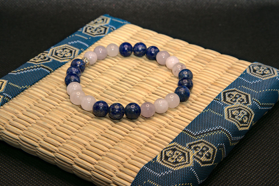 Miniature : bracelet contre la rétention d'eau en lapis lazuli , aigues marine