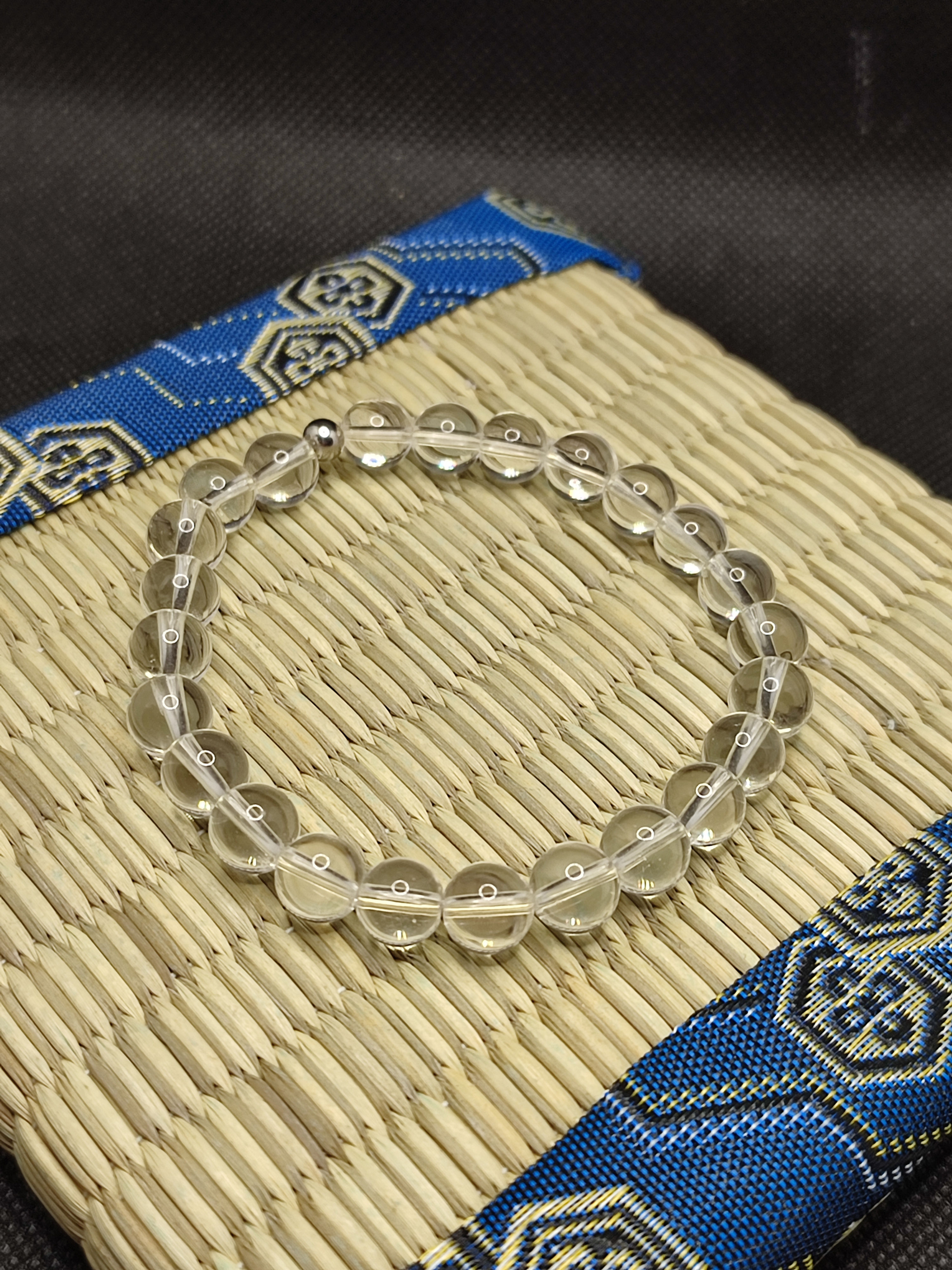 Bracelet en quartz blanc, bracelet cristal de roche de grande qualité AAAAA