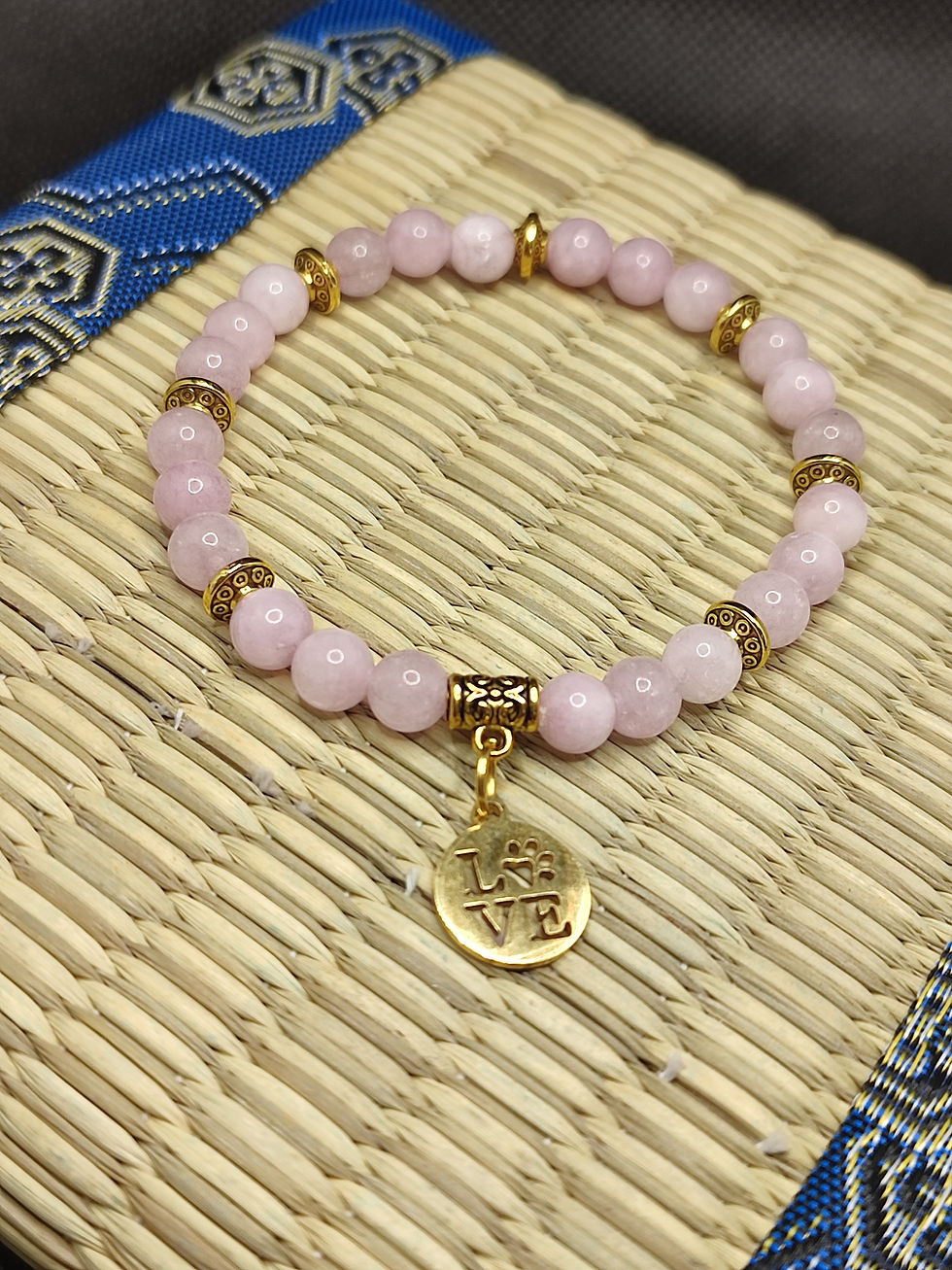 Miniature : Bracelet en perles de Kunzite, Gestion du Stress et aide au sommeil