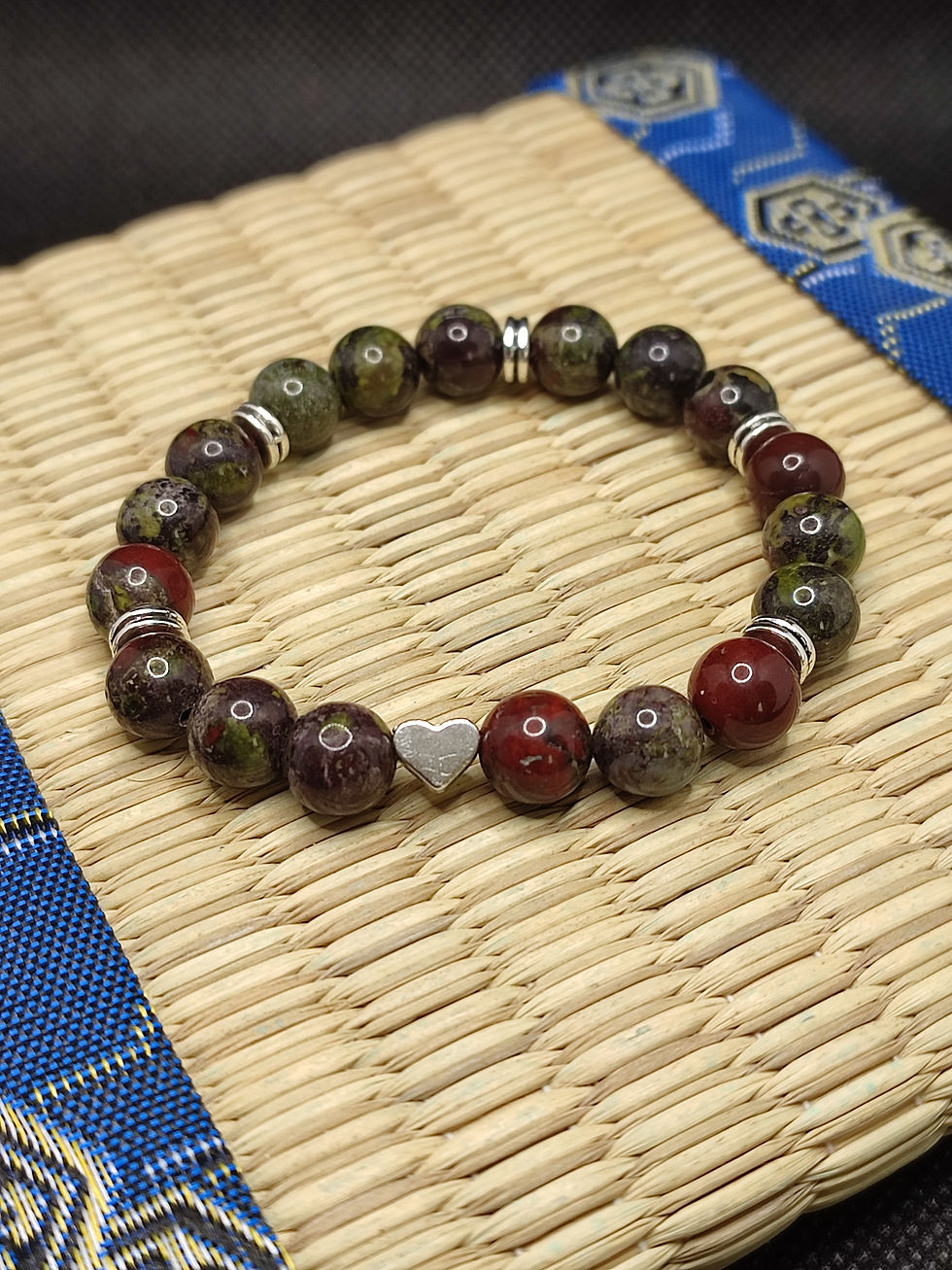 Miniature : bracelet jaspe sang de dragon, pour la circulation sanguine, la patience