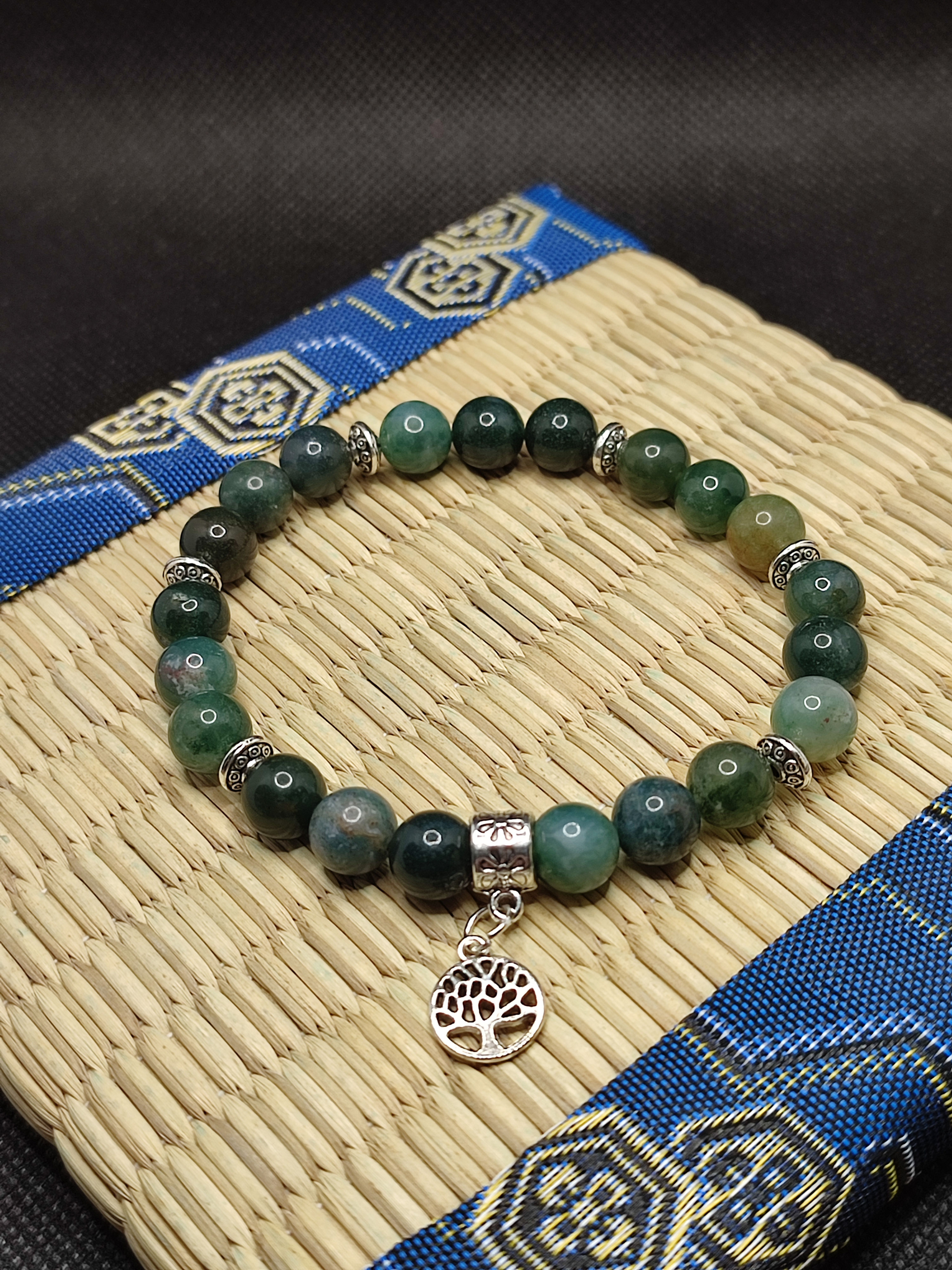 bracelet en agate mousse bracelet anti stress