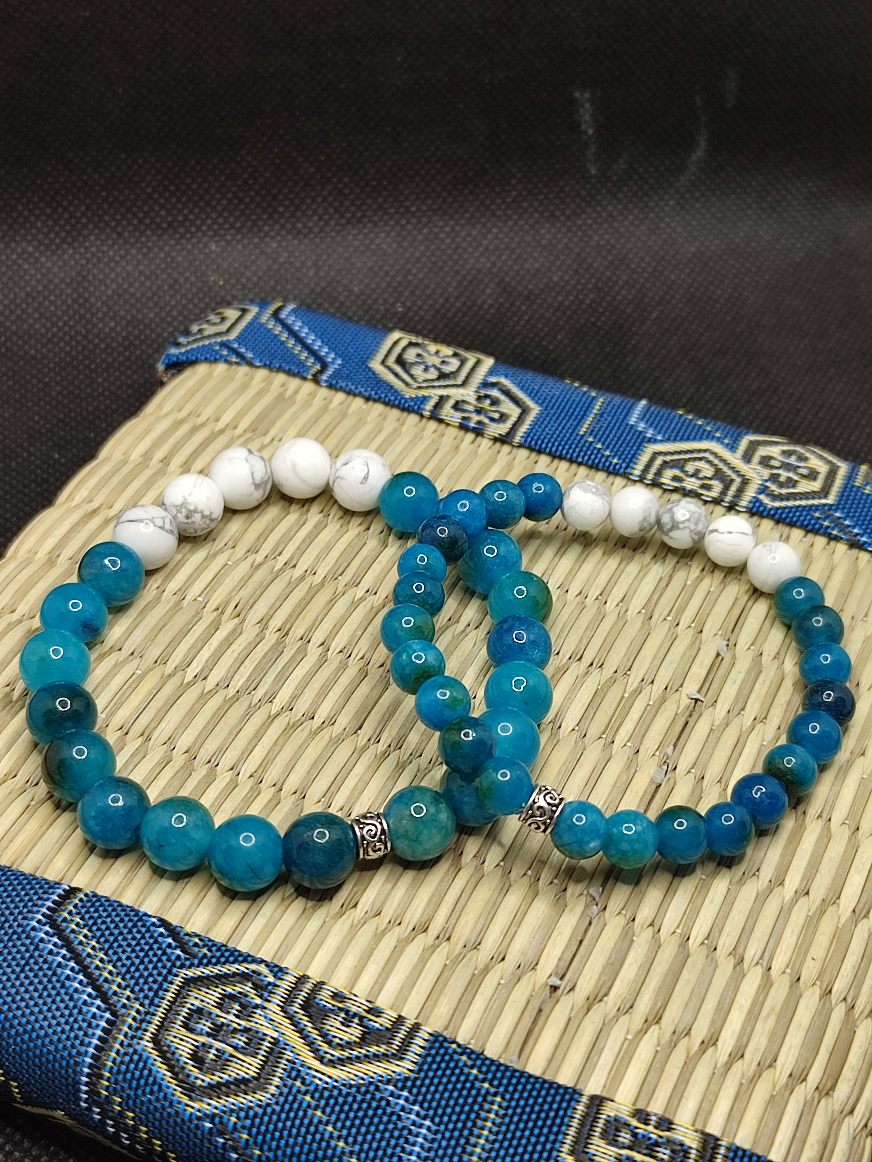 bracelet minceur , pierre pour maigrir Howlite, Apatite, perte de poids