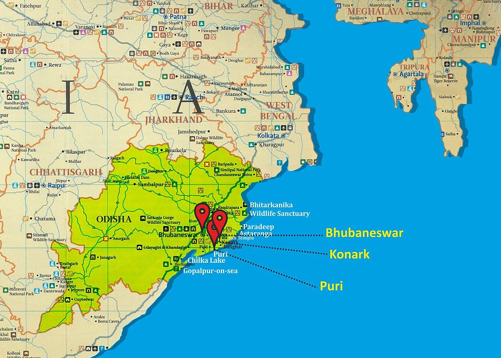 Odisha map