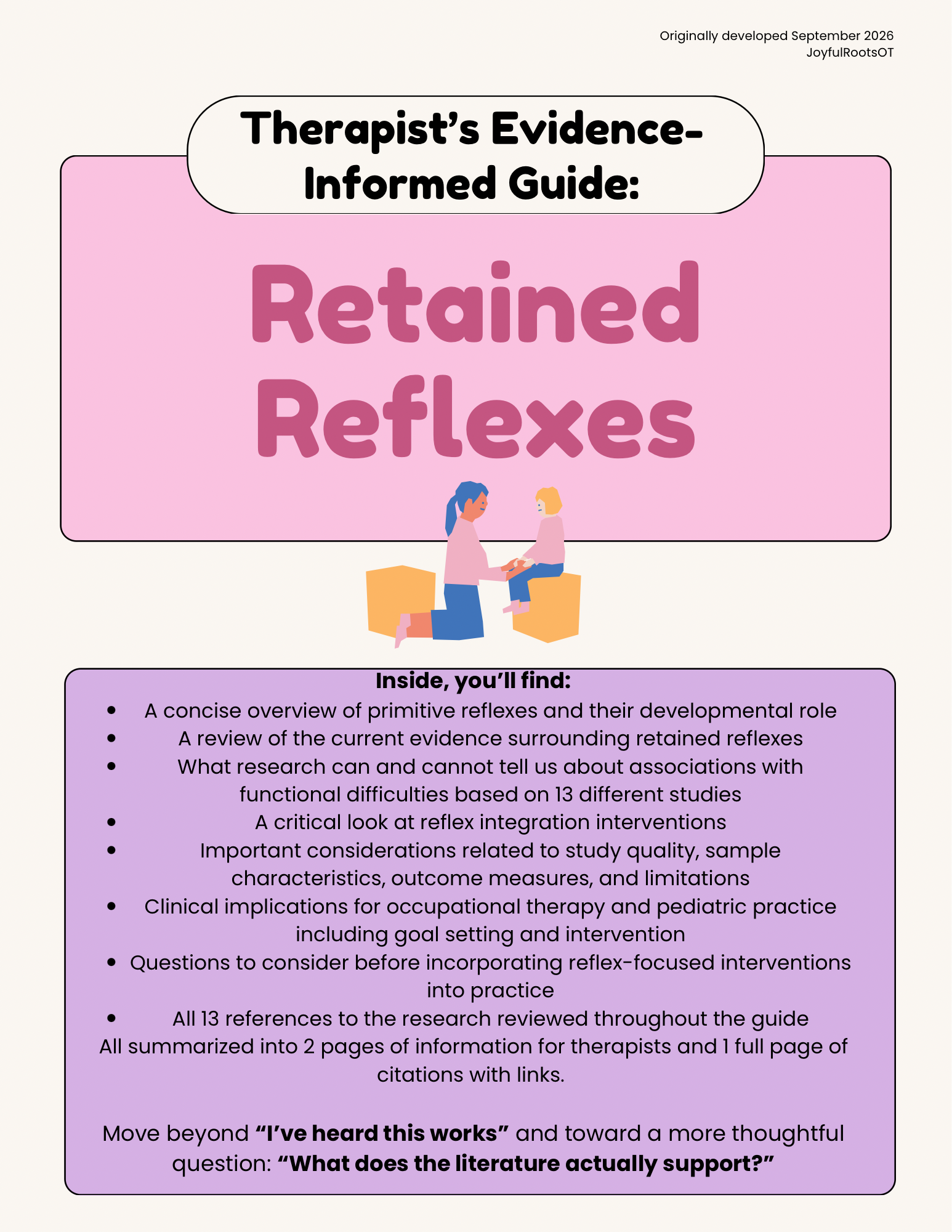 Therapist’s Evidence-Informed Guide: Retained Reflexes