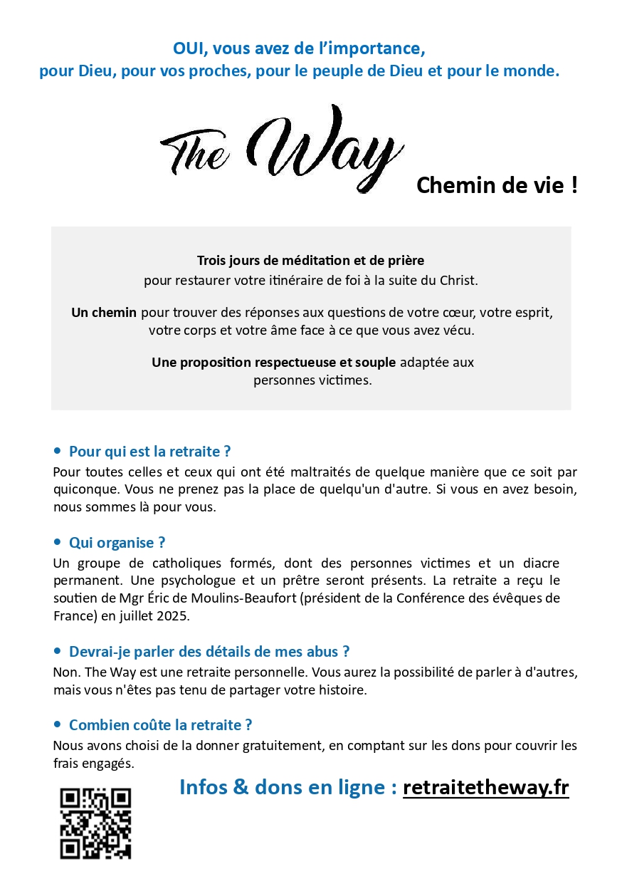 la retraite "The Way - Chemin de vie !