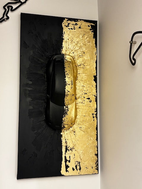 Porsche 911 991 gt without wing, Black and Gold