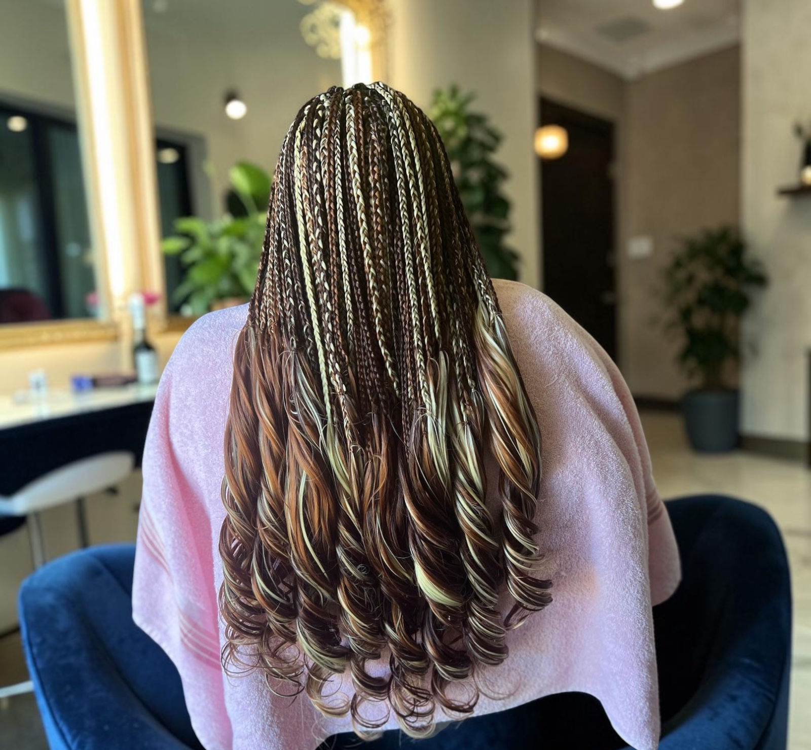 Long black braids