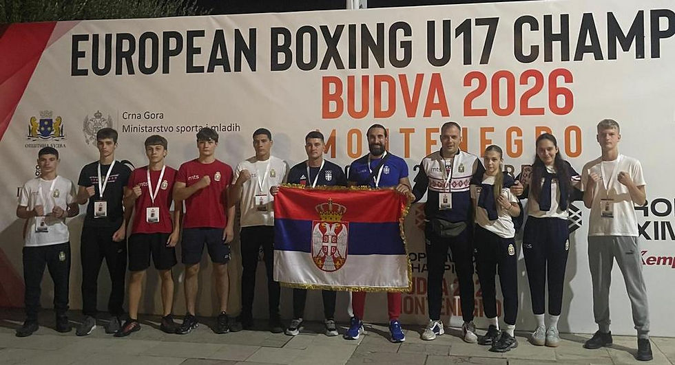 Bokserski tim Srbije na EP u Budvi