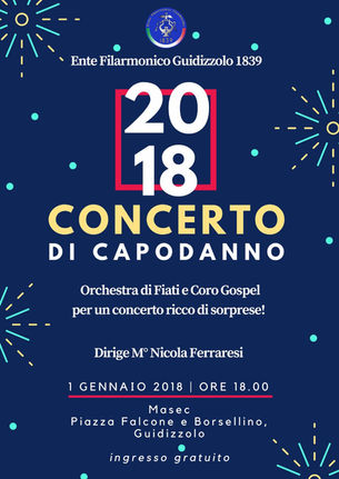 1 gennaio 2018: Concerto di Capodanno dell’Orchestra Fiati