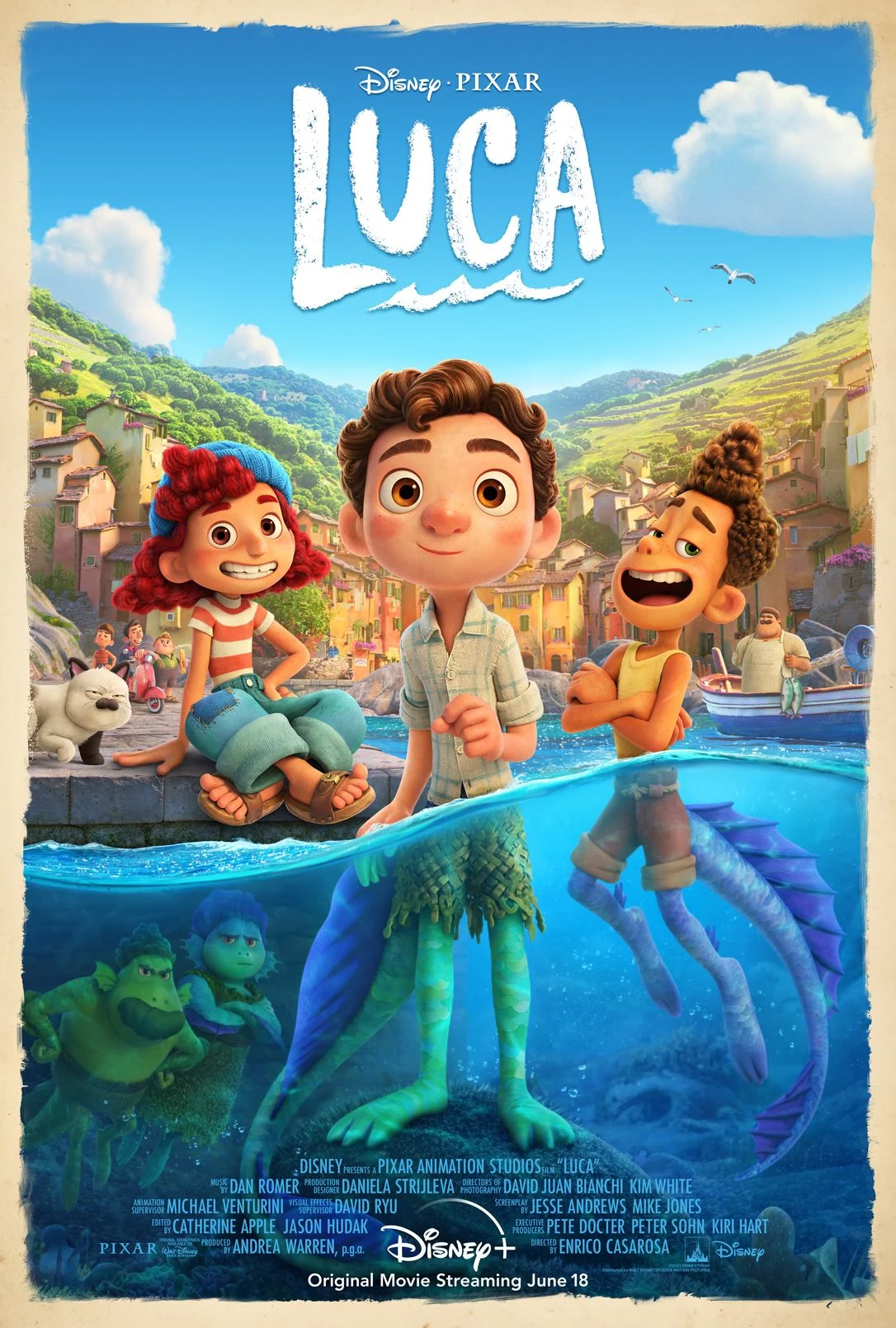 A movie poster for Luca