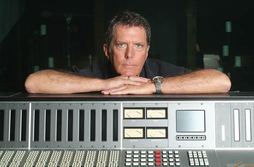 Ron Nevison Standing with recording equipment