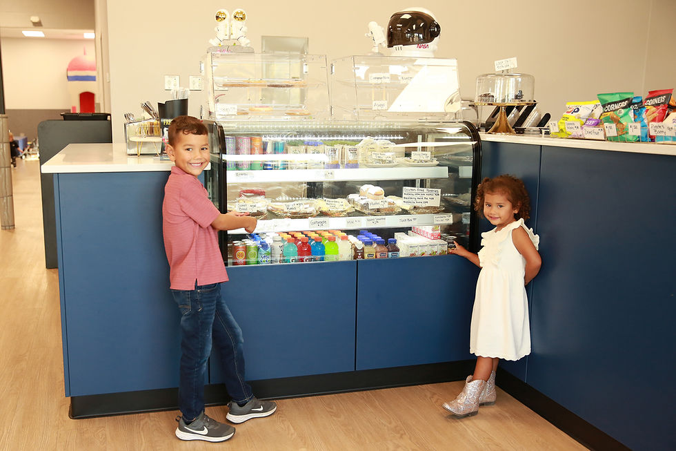 kids by counter