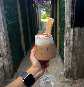 Tiramisu Latte and Greenery walkway