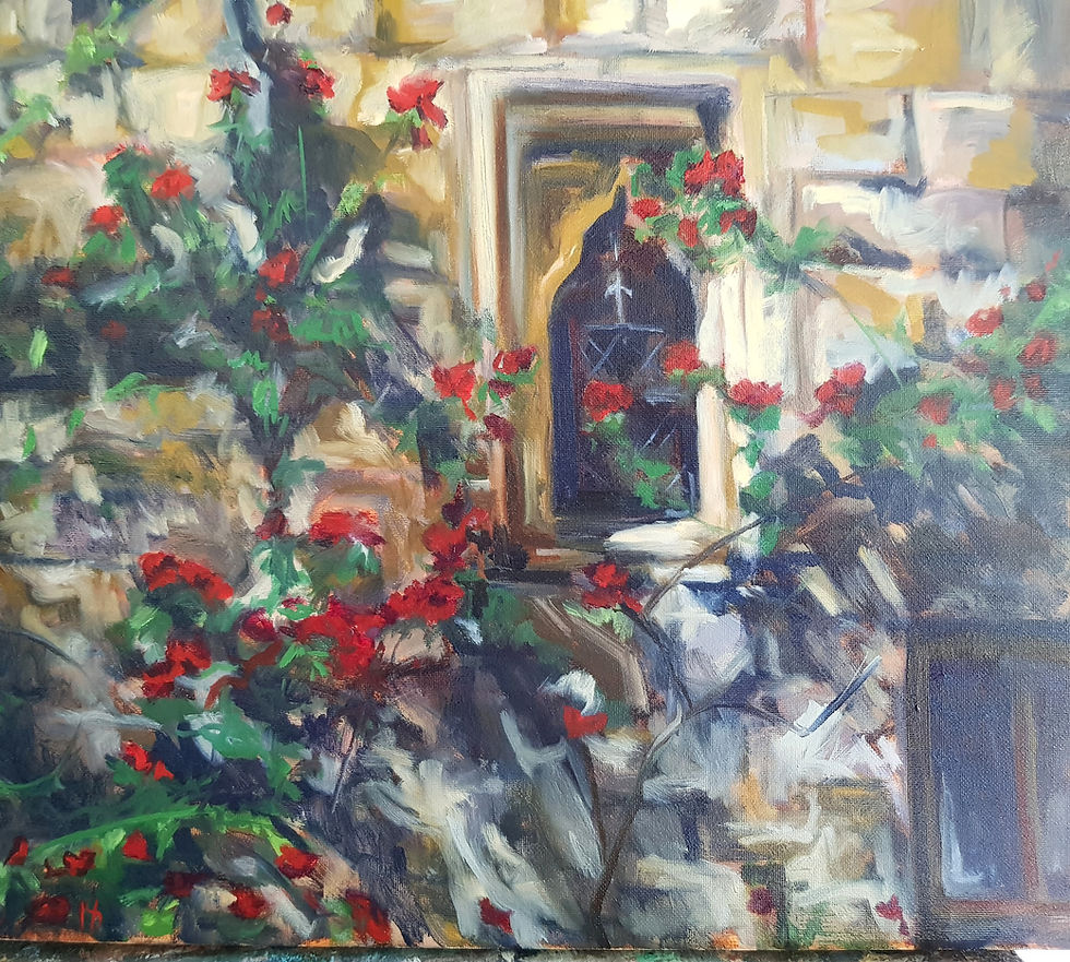Roses on Chirk Castle Wall