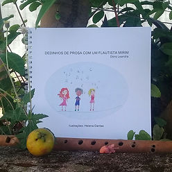 Capa do livro Dedinhos de Prosa com um Flautista Mirim (2019/espiral)