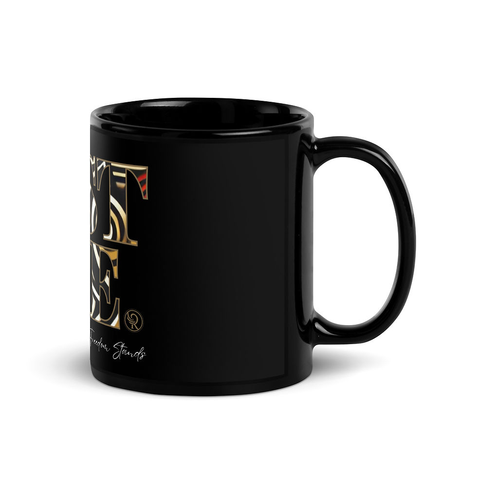 Thumbnail: Sankofa Inspired Justice Black Glossy Mug