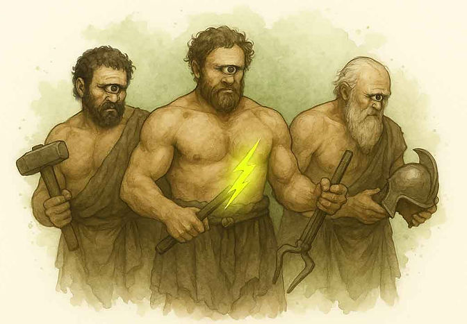 The Greek monster Cyclops from mythology