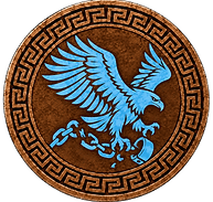 Caucasian Eagle token mark with an eagle for Prometheus's tormentor and a broken chain for his release.