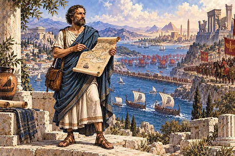 Herodotus' Histories, an ancient Greek work of historical inquiry covering peoples, rulers, customs and the Greco-Persian Wars.