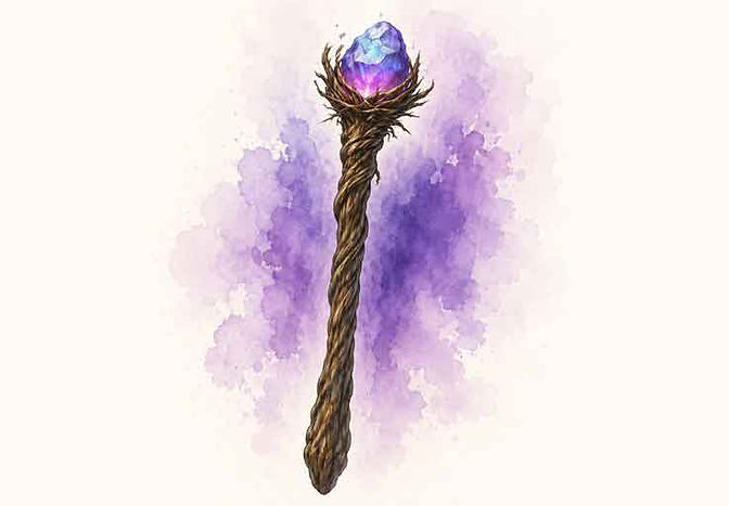 The Arthurian artifact Merlin's Staff from mythology