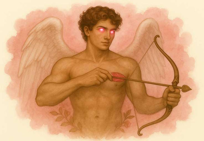 The Greek god Eros from mythology