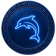 Token mark for Greek spirit Nereids, coin with dolphin