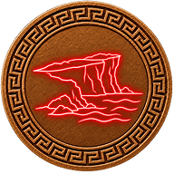 Actaeus token mark: coastal promontory.