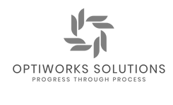 Optiworks Solutions Limited Logo grey swirl