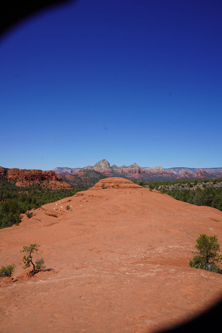 Desert Cliff Through a Lens
