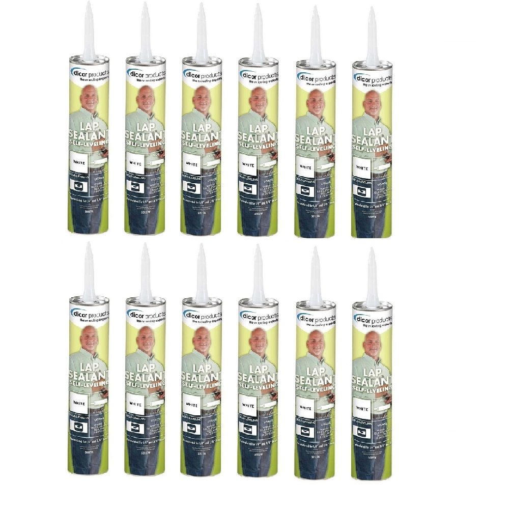 DICOR 501LSW-1 SELF-LEVELING LAP SEALANT 10.3 OZ WHITE PACK OF 12