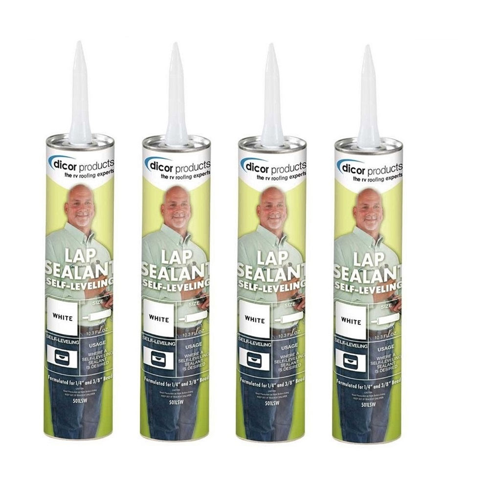 DICOR 501LSW-1 SELF-LEVELING LAP SEALANT 10.3 OZ WHITE PACK OF 4