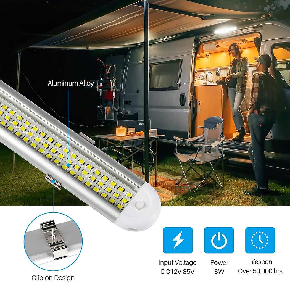 Thumbnail: 12V LED Interior Light Bar， 120Leds 1500LM 8W DC 12 Volt Led Strip Lights with O