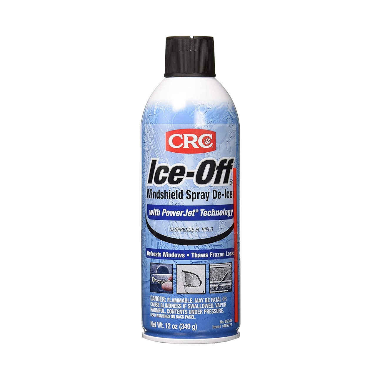 CRC INDUSTRIES 05346 ICE-OFF® WINDSHIELD SPRAY DE-ICER, 12 WT OZ