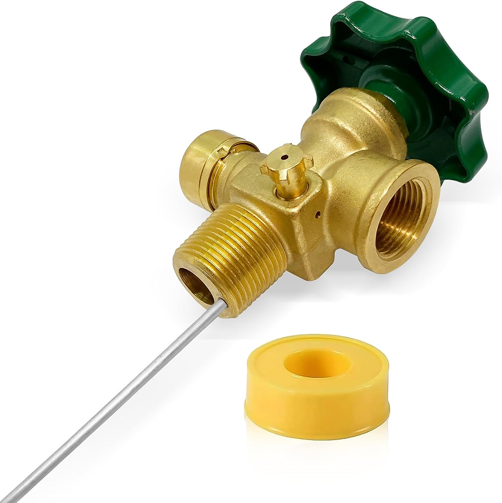 Thumbnail: Propane Adapter,100Lb Propane Vapor Tank Service Valve Coupler with Manual Bleed