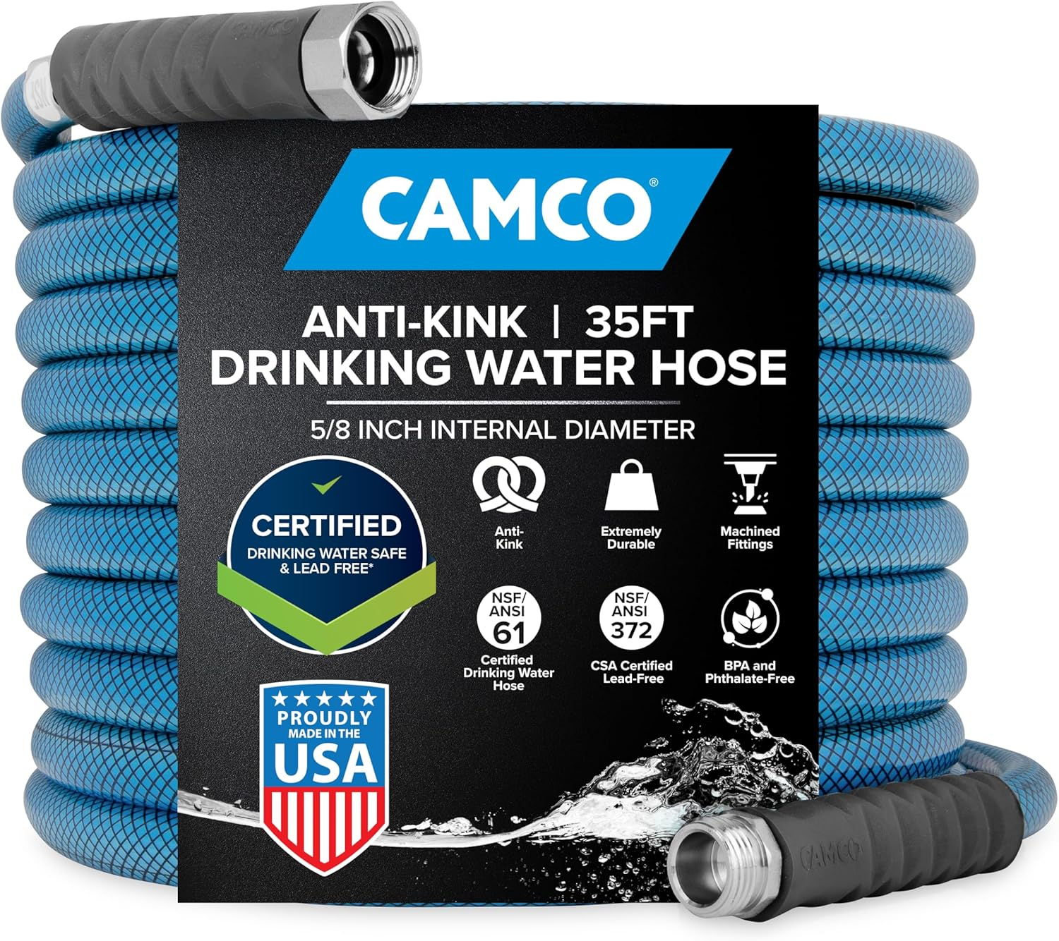 Tastepure 35-Foot Premium Camper/Rv Drinking Water Hose - Features a Heavy-Duty