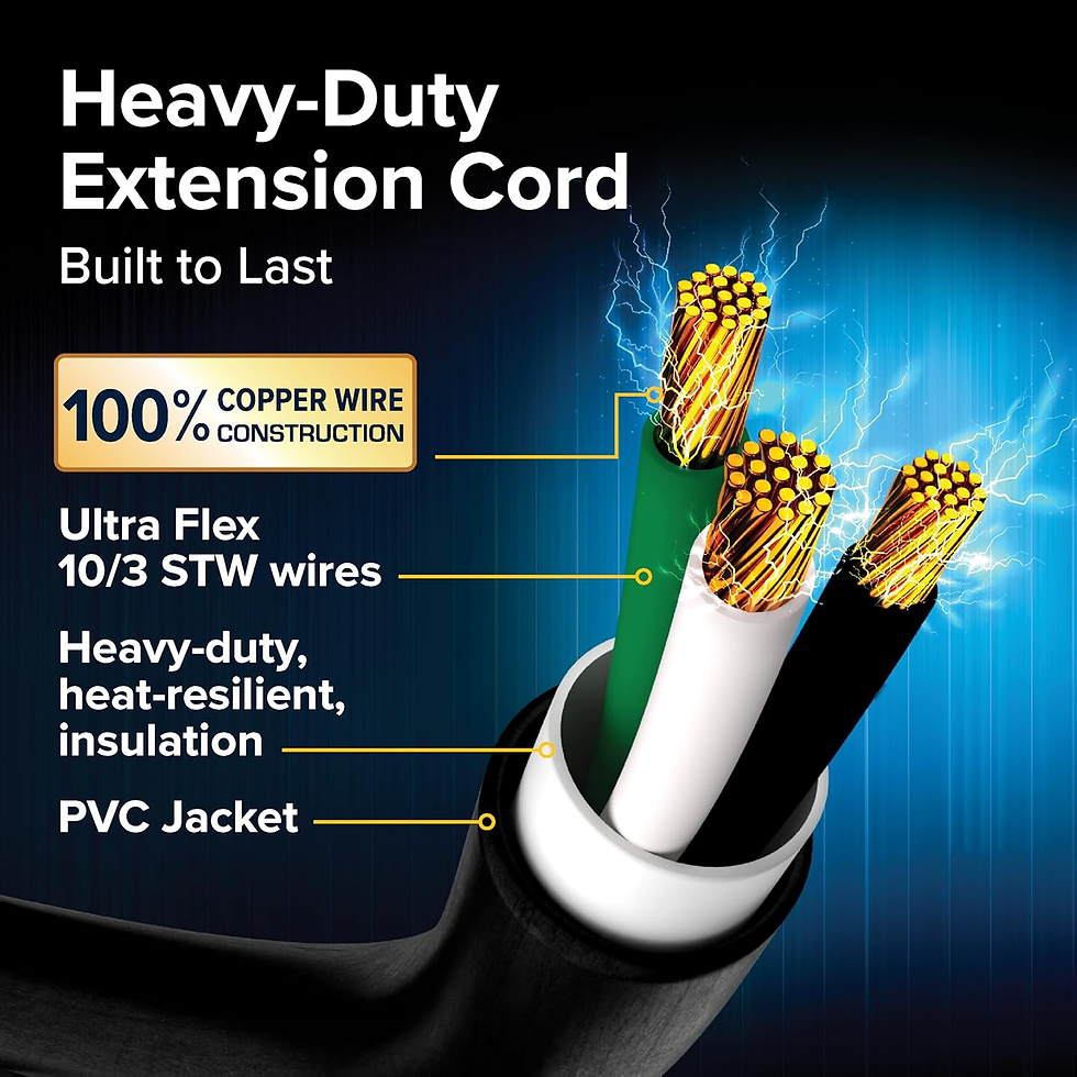 Thumbnail: Power Grip 25-Ft 30 Amp Camper/Rv Extension Cord - Rated for 125V /3,750W - Feat