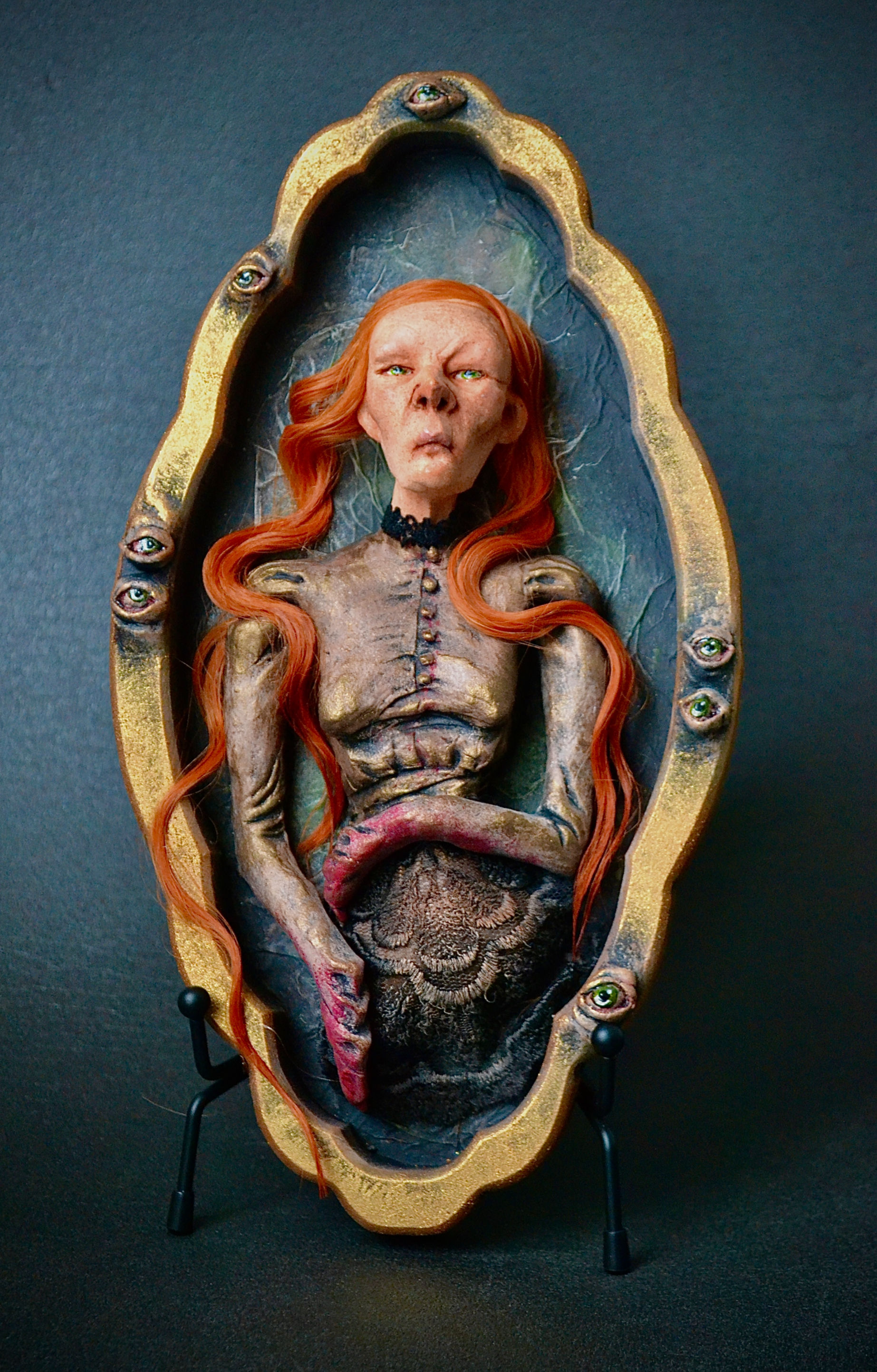 OOAK Art Frame The Widow of Eyeless Hill