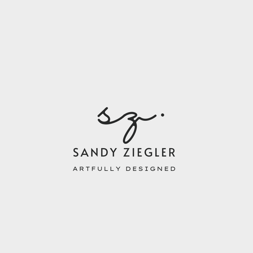 Sandy Ziegler Artfully Designed Logo Interior Design Fine Art Painting Home Goods products Clothing