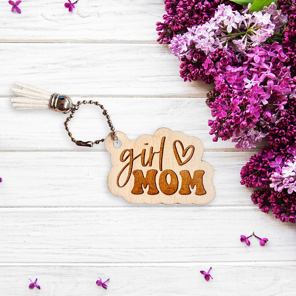 Thumbnail: Girl Mom Keychain