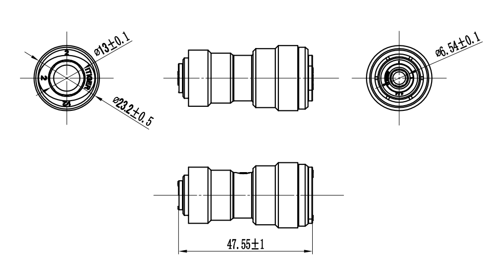 Thumbnail: POM-Plastic Straight Union Connector Quick Connect Fittings  1/4"&3/8" -1810