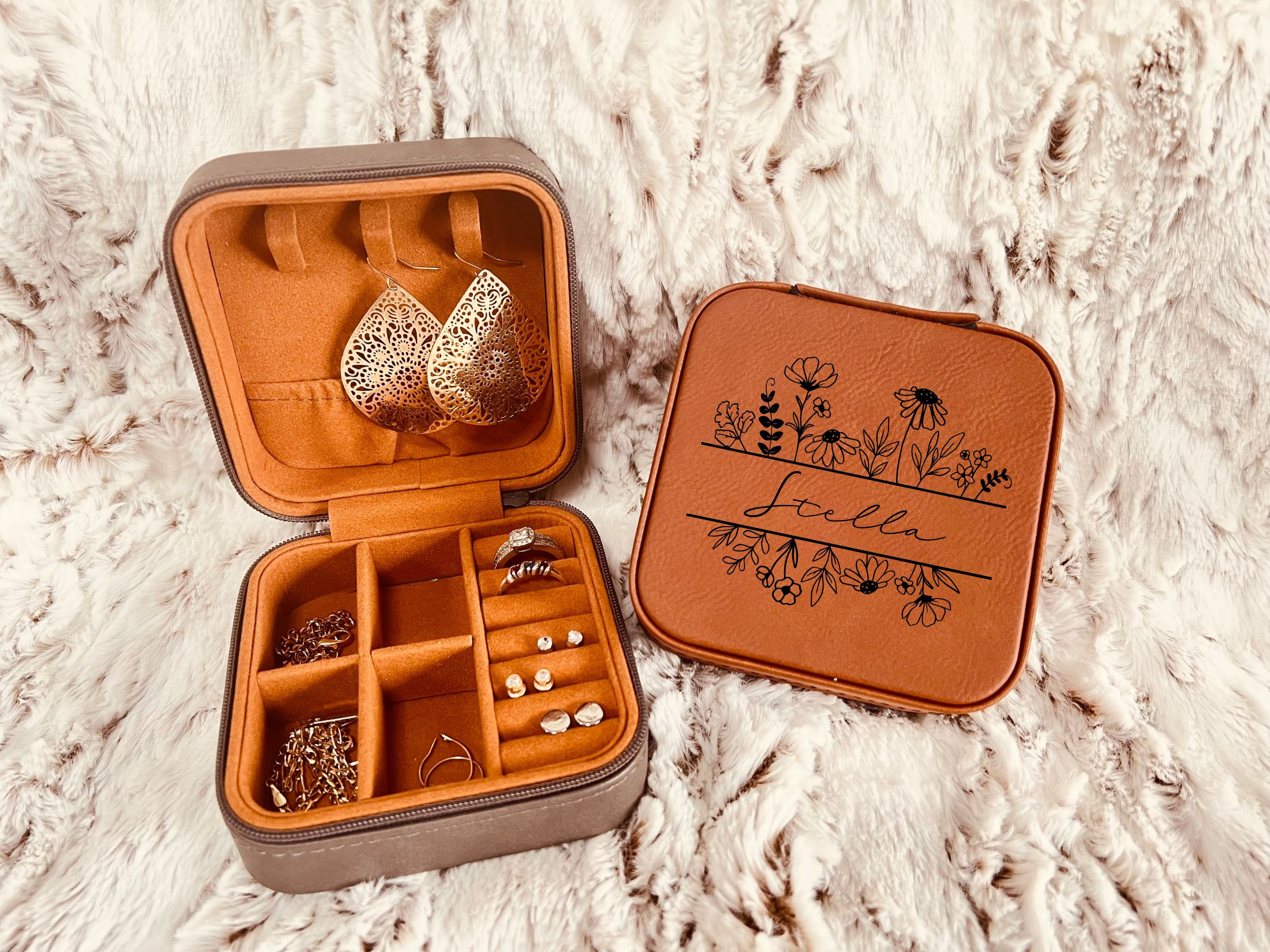 Travel Size Jewelry Case -Floral