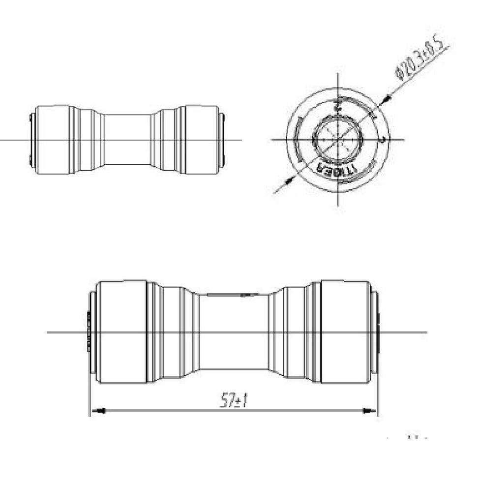 Thumbnail: POM-Water Check Valve, Plastic backflow preventer 1/4"&3/8" -1811