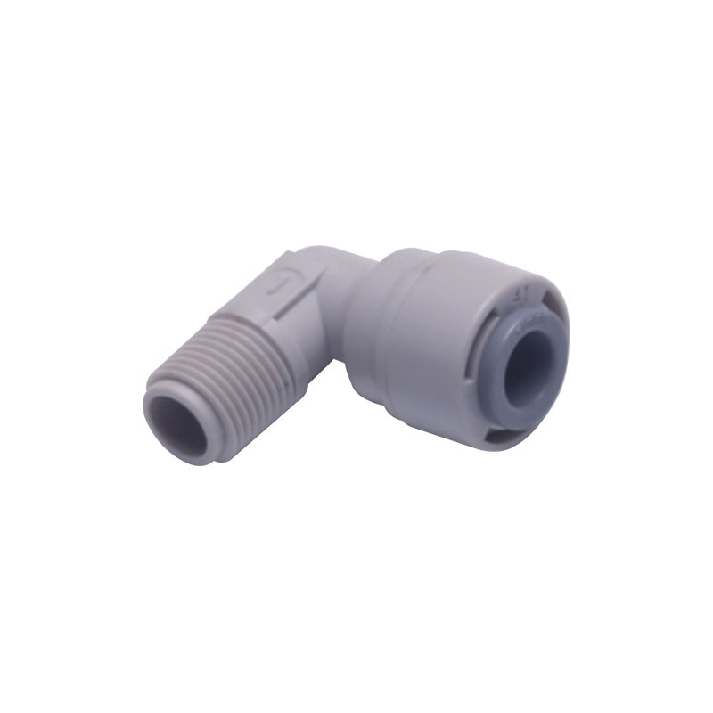 섬네일: POM-NPT Elbow Male Threaded Tube Adapter X Quick Connect Fitting 1/4"&3/8" -1817