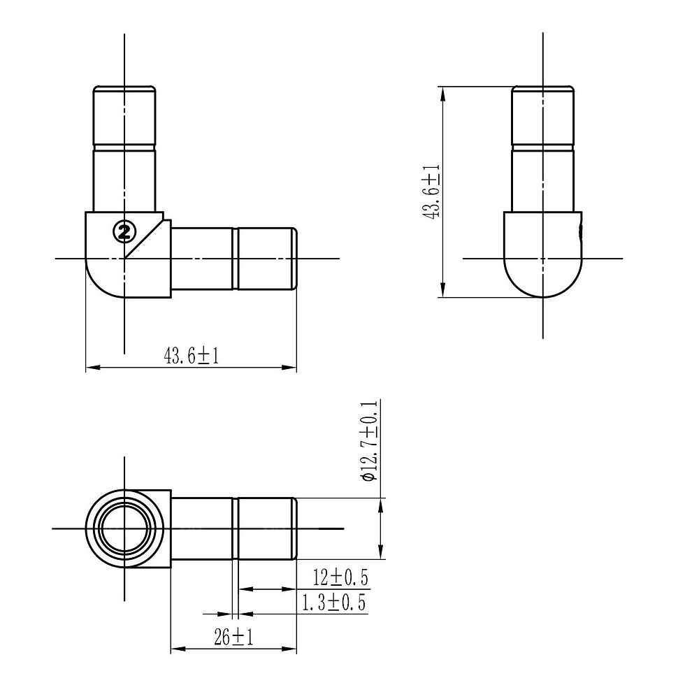 Miniaturbild: POM-Rohr-Winkelverbinder 1/4" & 3/8" & 1/2" -1800