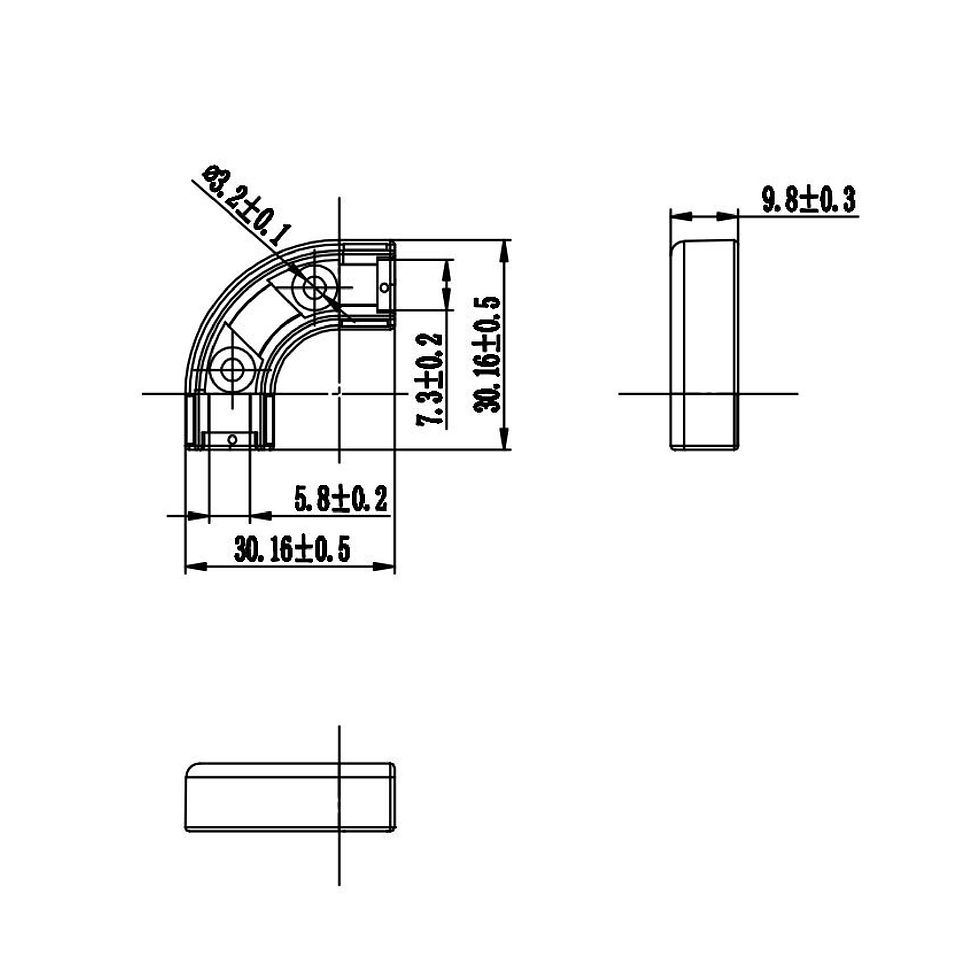Imej kecil: Klip Bend Aliran POM untuk Tiub 1/4"&3/8", Saluran Siku 90 darjah